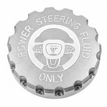 Load image into Gallery viewer, Billet Technology 30017 billet aluminum power steering cap, Deluxe Edition finish, for 2005-2010 Charger, 300, Magnum, Challenger, Chrysler 200 and Grand Cherokee SRT8