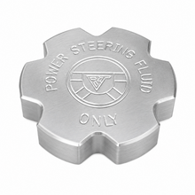 Load image into Gallery viewer, Billet Technology 30029 Sigma Series power steering cap for Dodge Chrysler Jeep and Ram Mopar vehicles
