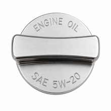 Load image into Gallery viewer, Billet Technology 3008 oil cap cover for Dodge Jeep Chrysler and Ram engines in satin raw aluminum