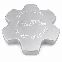 Load image into Gallery viewer, Billet Technology Sigma Series radiator cap cover with 6.2L Hemi engraving, billet aluminum, made in USA