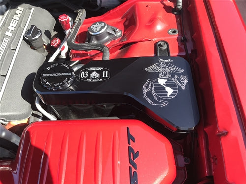 Billet Coolant Reservoir Cover Dodge Charger/Challenger Chrysler 300 - Black Ops Auto Works