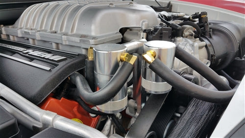 Billet Technology Crank Case Over Flow Catch Can For Dodge Charger & Challenger Hellcat (Dual) - Black Ops Auto Works