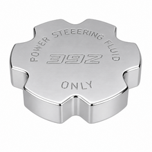 Load image into Gallery viewer, Billet Technology Deluxe Edition Sigma Series power steering cap with two-tone billet insert for Mopar engine bay styling