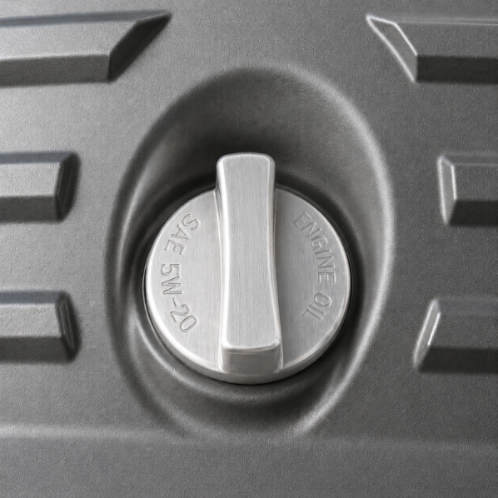 Billet Technology satin aluminum oil cap cover for Mopar 3.5L 3.6L 5.7L 6.2L and 6.4L engine applications