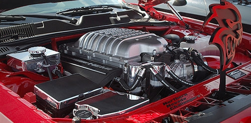 Billet Tech Supercharger Coolant Reservoir Cover Dodge Charger Challenger Hellcat - Black Ops Auto Works
