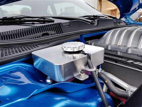 Billet Tech Supercharger Coolant Reservoir Cover Dodge Charger Challenger Hellcat - Black Ops Auto Works