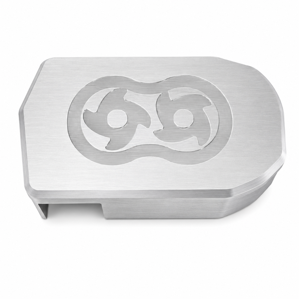 Billet Technology bypass valve cover with Twin Screws engraving for Hellcat, Demon, and Trackhawk supercharger
