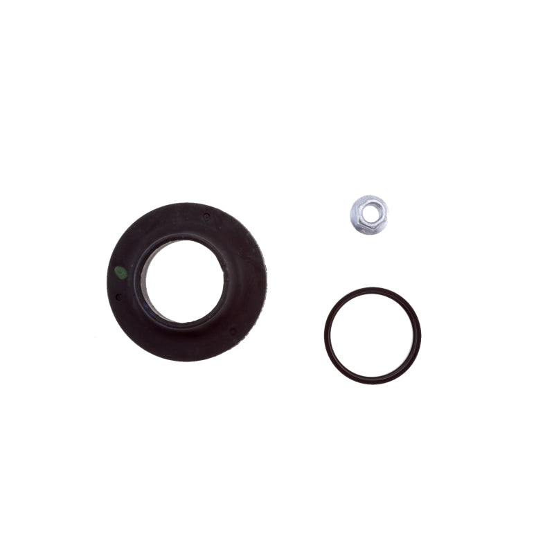 Close-up of yellow monotube body and 46mm digressive piston