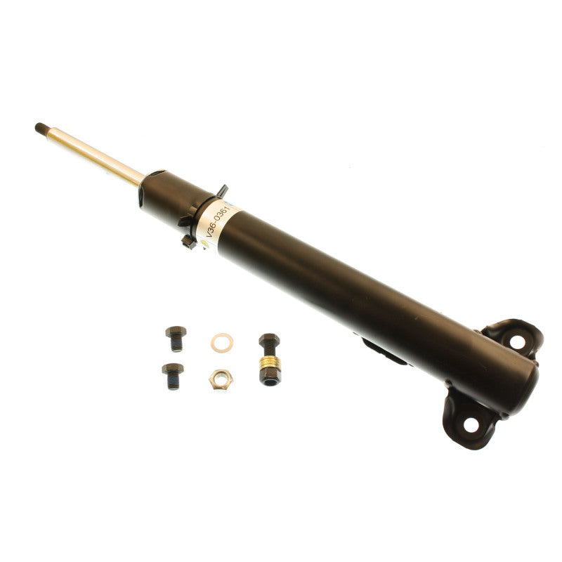 Bilstein B4 front strut for Mercedes-Benz 260E, angled view showing mounting bracket