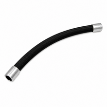 Load image into Gallery viewer, Black braided oil catch can hose kit with silver fittings for 6.4L 392 HEMI engine applications
