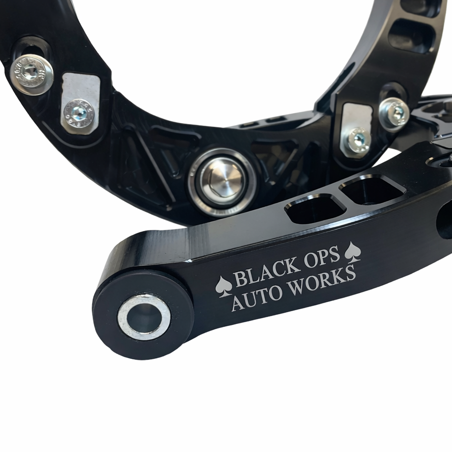 Black Ops 300.2004 billet front upper control arm with polyurethane bushings
