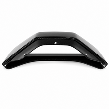 Load image into Gallery viewer, Rear profile of the carbon roof scoop inlet with the fastener holes across the mounting lip visible