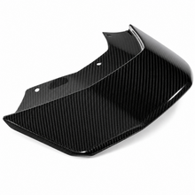 Load image into Gallery viewer, Gloss 3K twill carbon fiber roof scoop inlet panel for the Lamborghini Huracan STO shown at an angle from the front edge