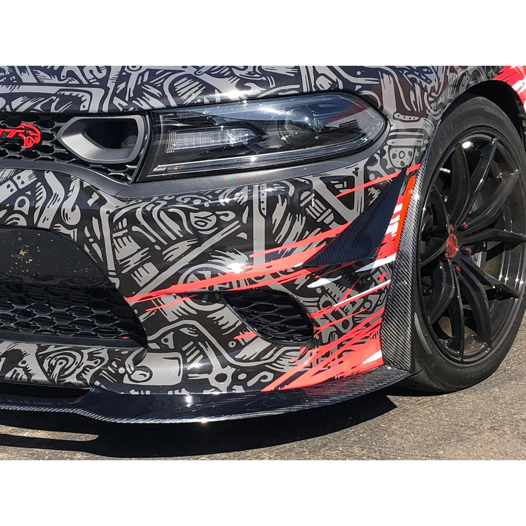 2015-2023 Dodge Charger Carbon Fiber Wind Splitters - Black Ops Auto Works W-WS15DOCH-F