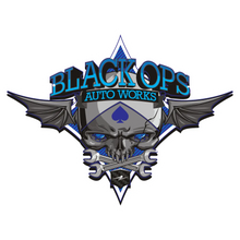 Load image into Gallery viewer, Black Ops Flyer Logo: Blue - Black Ops Auto Works