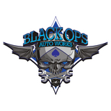 Black Ops Flyer Logo Blue