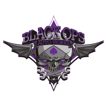 Load image into Gallery viewer, Black Ops Flyer Logo: Purple - Black Ops Auto Works