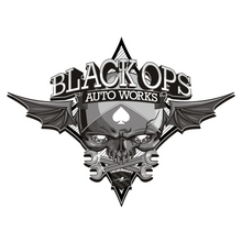 Load image into Gallery viewer, Black Ops Flyer Logo: WHITE - Black Ops Auto Works