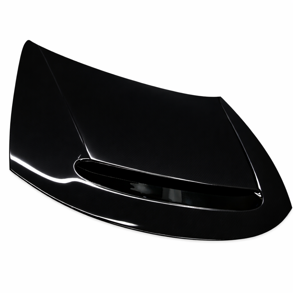Black Ops Demon fiberglass hood full view glossy finish