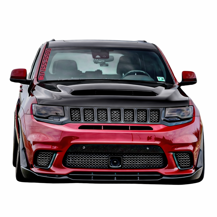 Close-up of Black Ops real carbon fiber weave and Demon window