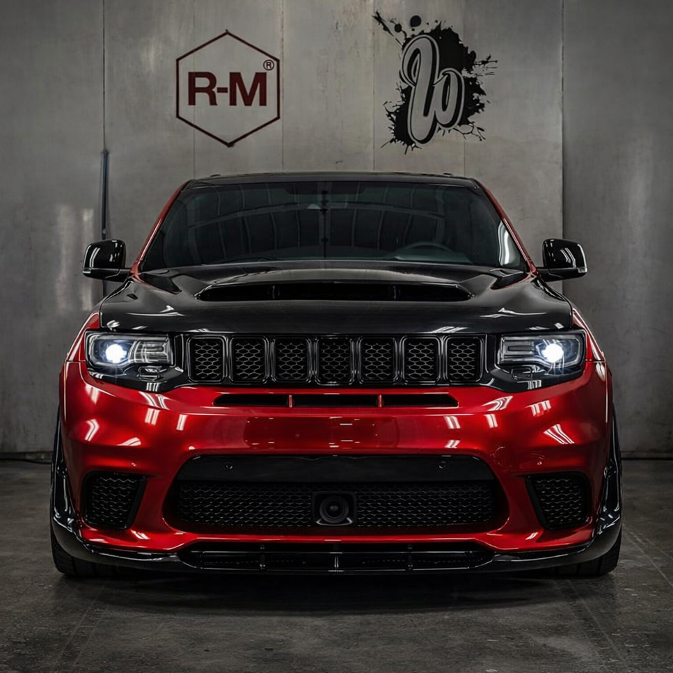 Demon hood installed on Jeep Grand Cherokee Trackhawk