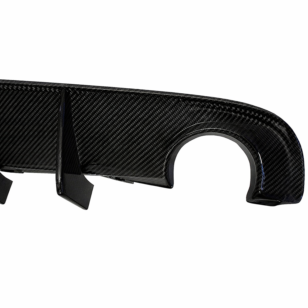 Carbon fiber rear diffuser installed on Dodge Charger Police Edition