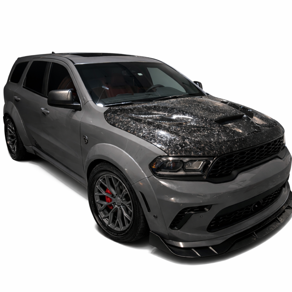 Sniper Hood installed on Durango front end