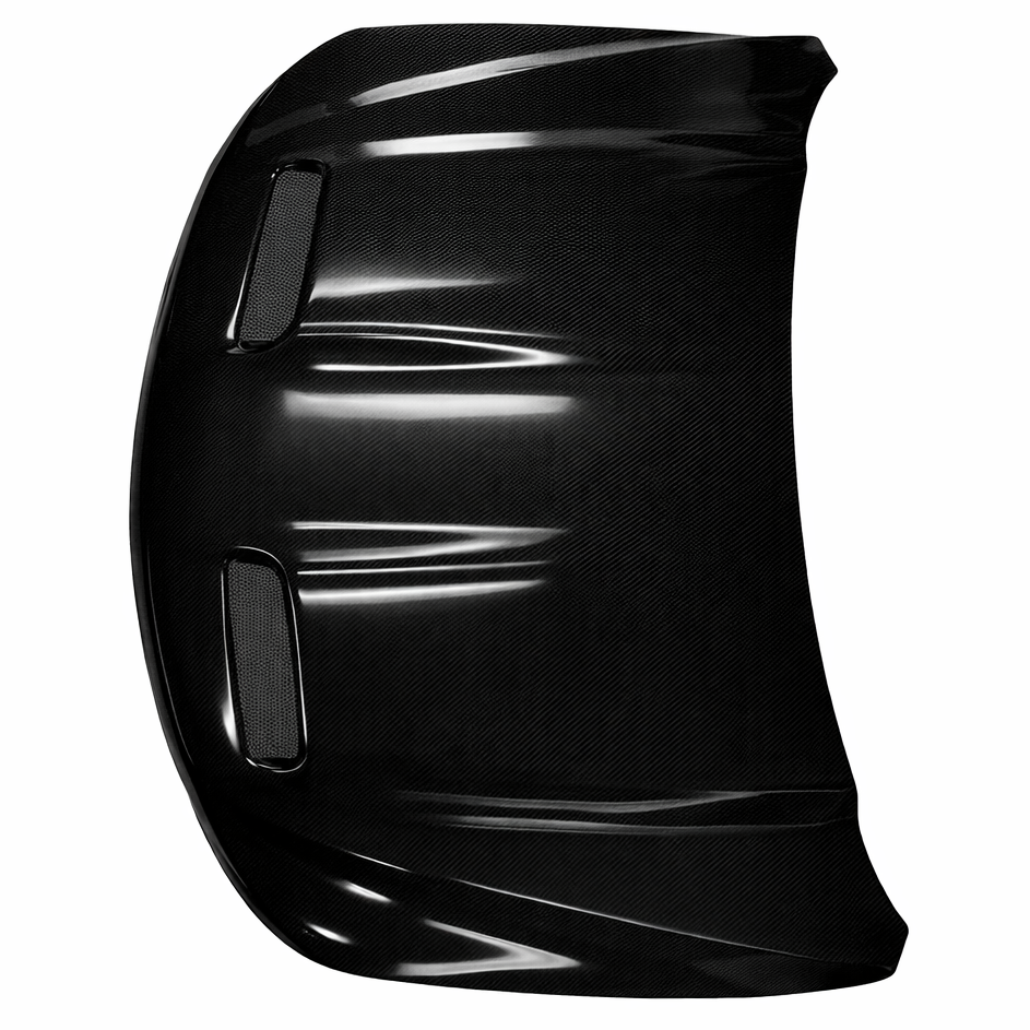 Black Ops carbon fiber Redeye hood full view glossy finish