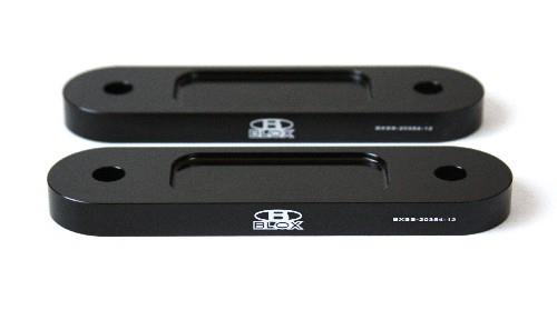 BLOX Honda S2000 Racing Front 12mm Thin Spacer Bump Steer Kit - Black (Lowered 1in and more) BLOX Racing BLOBXSS-20354-12-BK