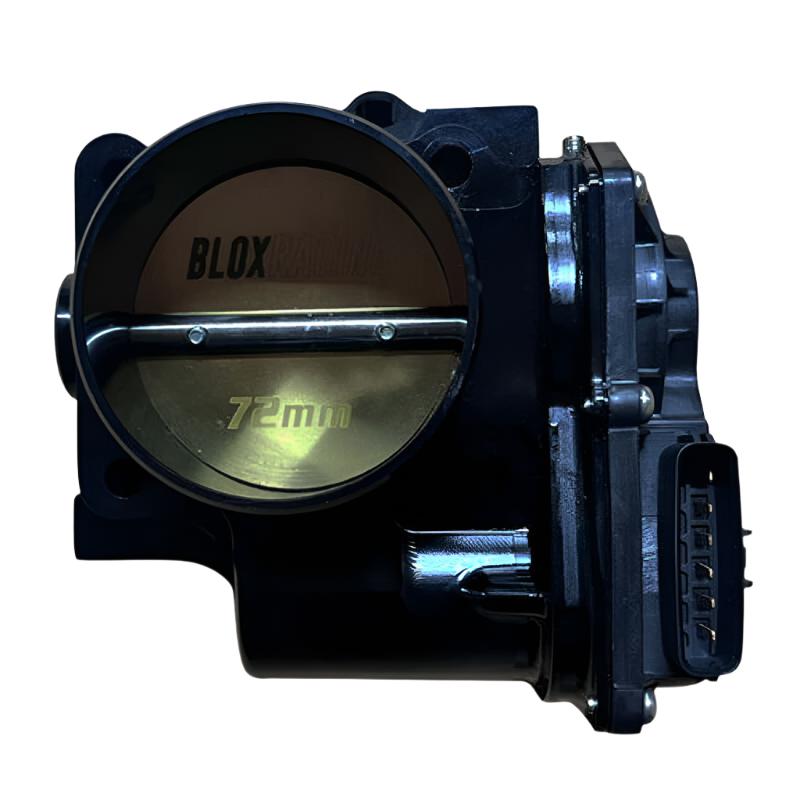 BLOBXIM-00230-BK-BLOX Racing 06-11 Honda Civic Si DBW 72mm Billet Throttle Body - Black-Throttle Bodies-BLOX Racing