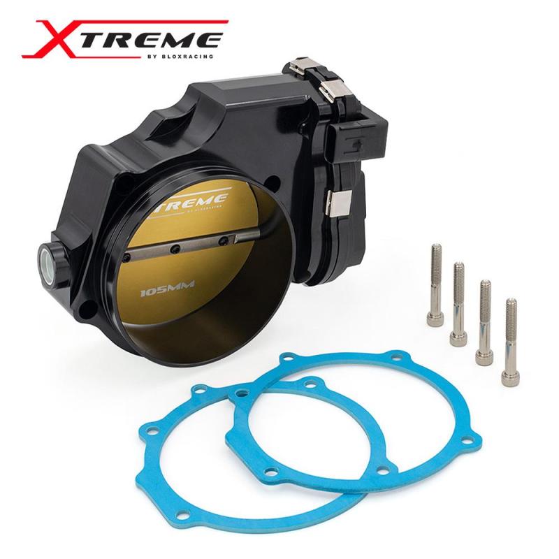 BLOX Racing 2015+ Dodge Hellcat / Jeep Trackhawk 6.2L 105mm Electronic Billet Throttle Body - Black - Black Ops Auto Works