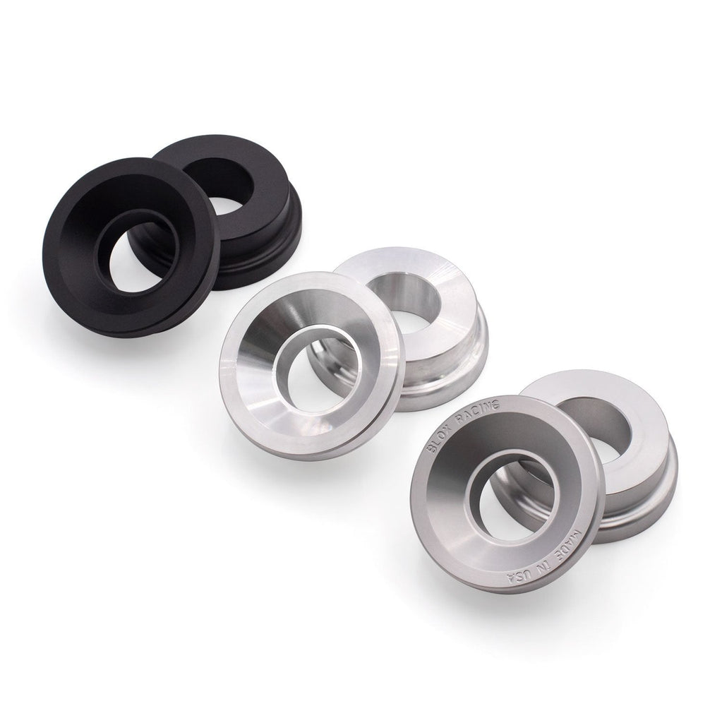 BLOX 2-Piece Billet Aluminum Solid Shifter Bushing B-Series Transmissions - Black - BLOX Racing BXAC-00322-BK