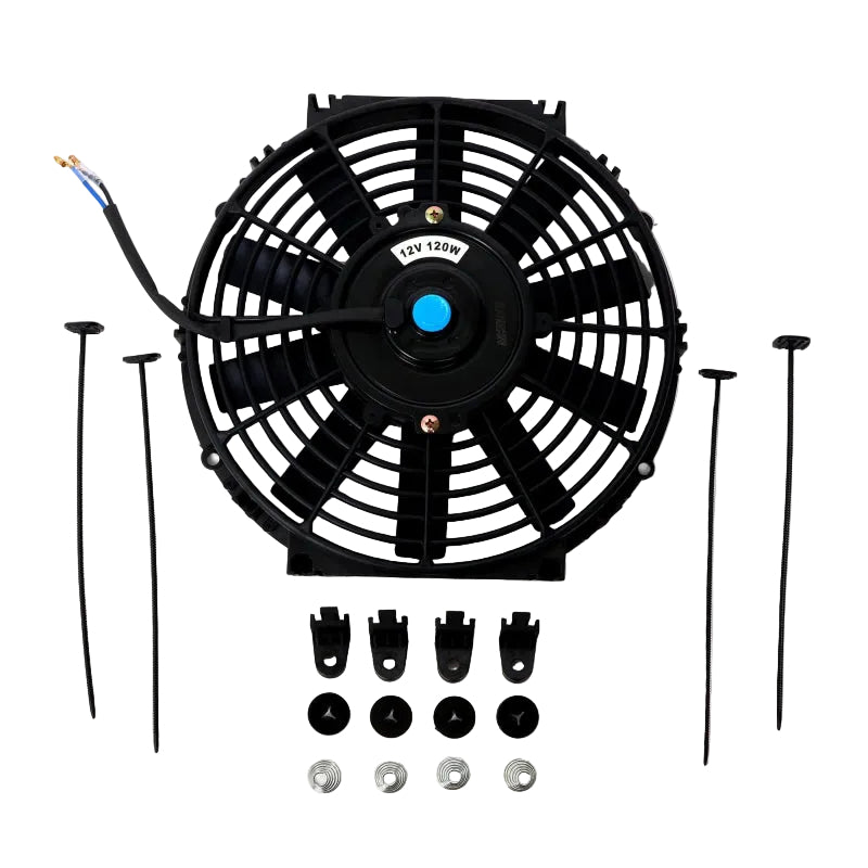 BLOX Racing BLOX Racing Electric Slim Fan - 12in 120W - Straight Blade Black - V2