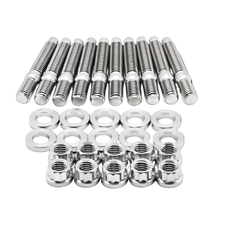 BLOX Racing SUS303 Stainless Steel Manifold Stud Kit M8 x 1.25mm 65mm in Length - 10-piece - Black Ops Auto Works