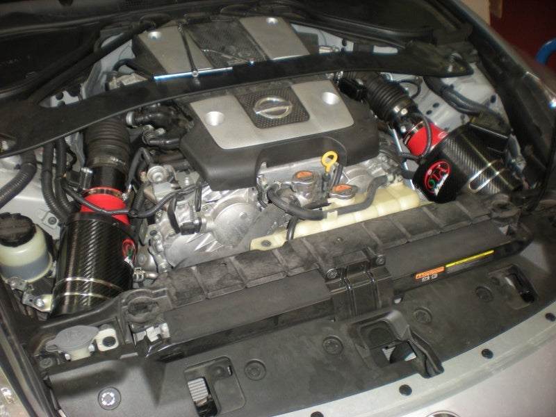 BMC 09+ Nissan 370Z 3.7L V6 Oval Trumpet Airbox Kit - Black Ops Auto Works
