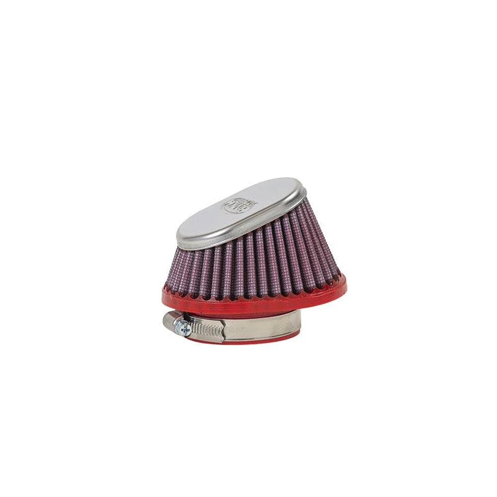 BMC Conical Carburetor Filter w/Chrome Top - 50mm Inlet / 65mm H - Black Ops Auto Works