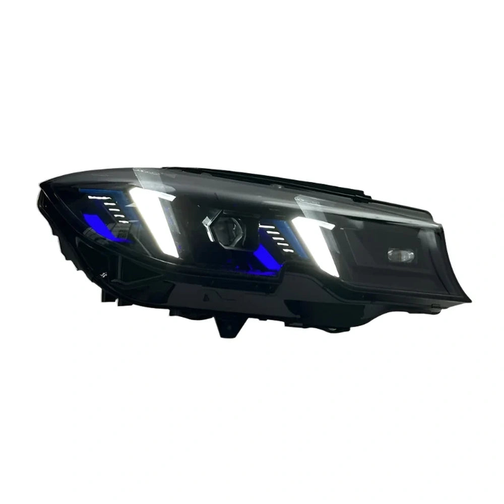 BMW G20 Complete Snake Eyes Style CSL Yellow/White LED Headlights (2019 - 2022 Non - BayOptiks -SNAKE-EYES-CSL-LED-SHADOWLINE