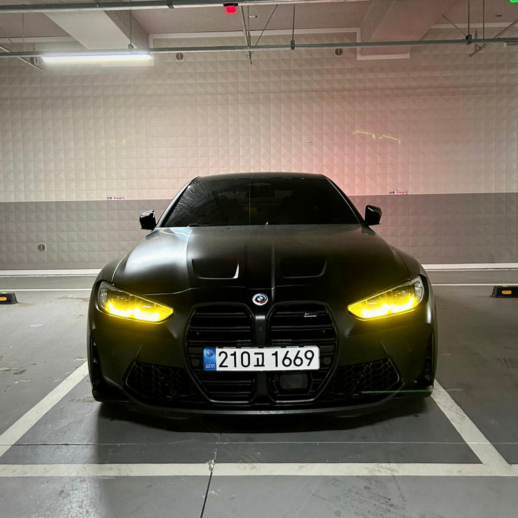 BMW M3 M4 4 Series 2021-Present CSL Yellow Headlight DRL Module Upgrade - Black Ops Auto Works