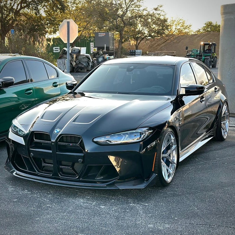 2021-Present BMW M3 M4 M CSL Style Carbon Fiber Front Lip Splitter - Black Ops Auto Works