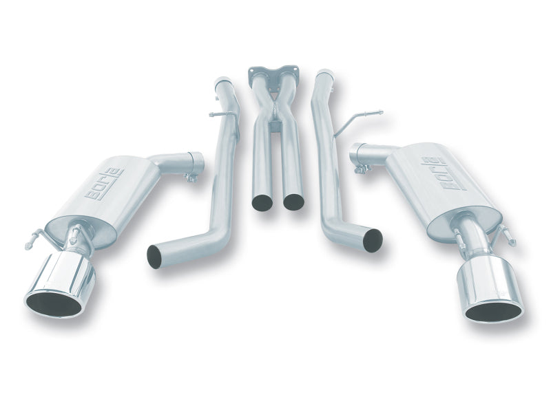 Borla 05-06 Pontiac GTO Coupe 2dr 6.0L 8cyl AT/MT 4spd/6spd RWD SS Catback Exhaust w/ inXin Pipe-Borla-BOR140165