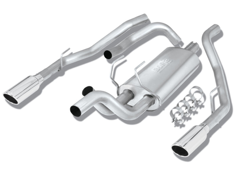 Borla 09-13 Dodge RAM 1500 5.7L CC/SB w/Fact Sngl Exh C/B 3x2.5in Single Round Rolled Split Rear-Borla-BOR140308
