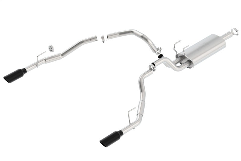 Borla 09-17 Dodge Ram 1500 5.7L V8 3in to Dual 2.5in Single Round Rolled Angle-Cut S-type Exhaust-Borla-BOR140308BC