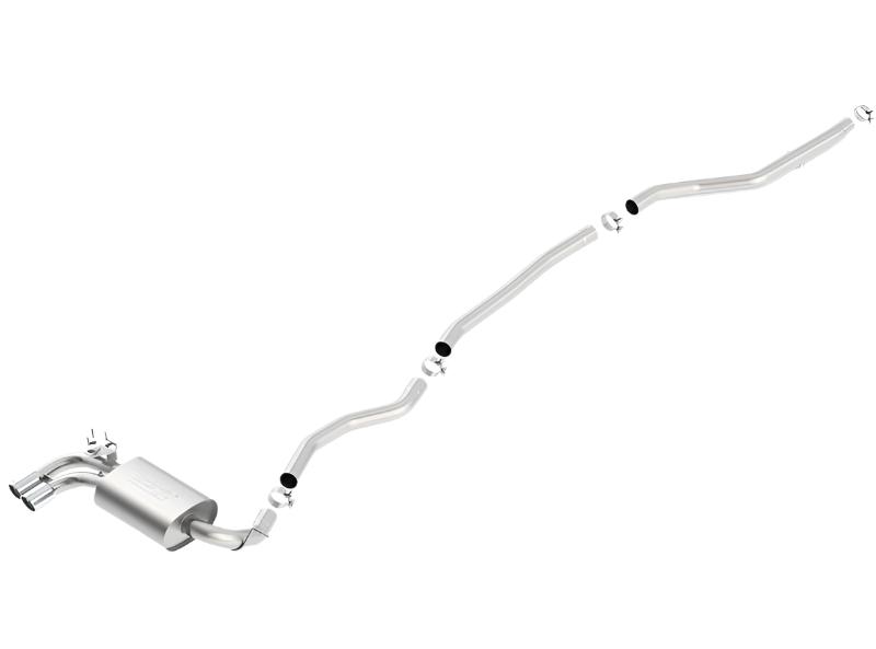 Borla 12-15 BMW 328i Sedan 2.0L AT/MT RWD Dual Left Rear Exit Catback Exhaust-Borla-BOR140509