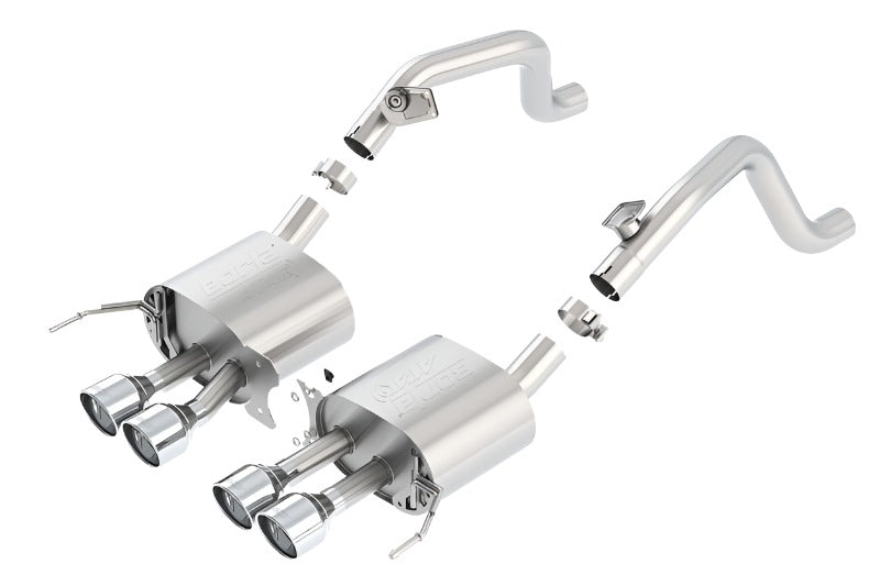 Borla 14-15 Chevy Corvette C7 w/o AFM w/o NPP Atak Rear Section Exhaust Quad Rd RL Tips-Borla-BOR11881