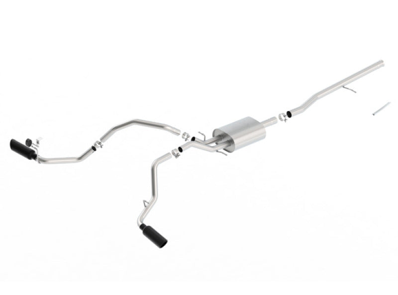 Borla 14-16 Chevrolet Silverado 1500 5.3L ATAK Catback Exhaust w/ Black Chrome Tips-Borla-BOR140546BC