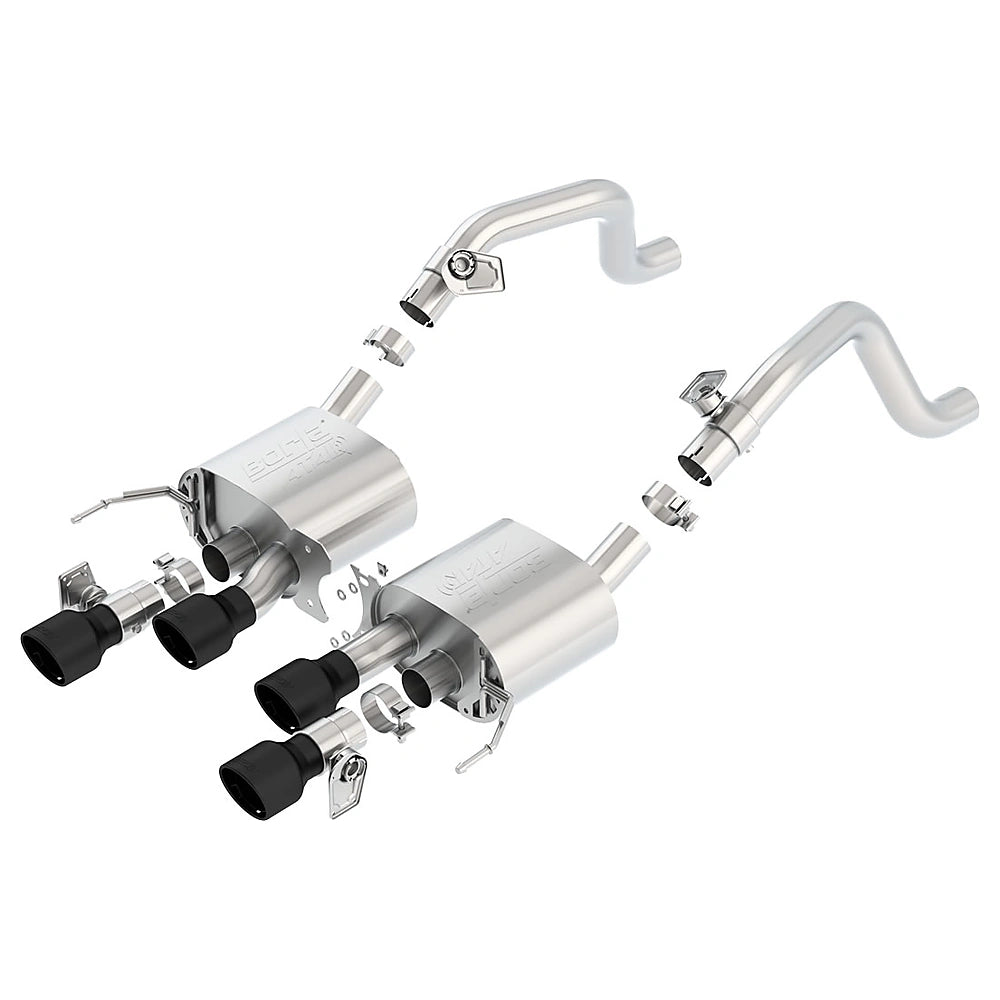 Borla 14-18 C7 Corvette Stingray Axle-Back ATAK Exhaust 2.75in To Muffler Dual 2.75in Out 4.25in Tip - Borla 11856CB