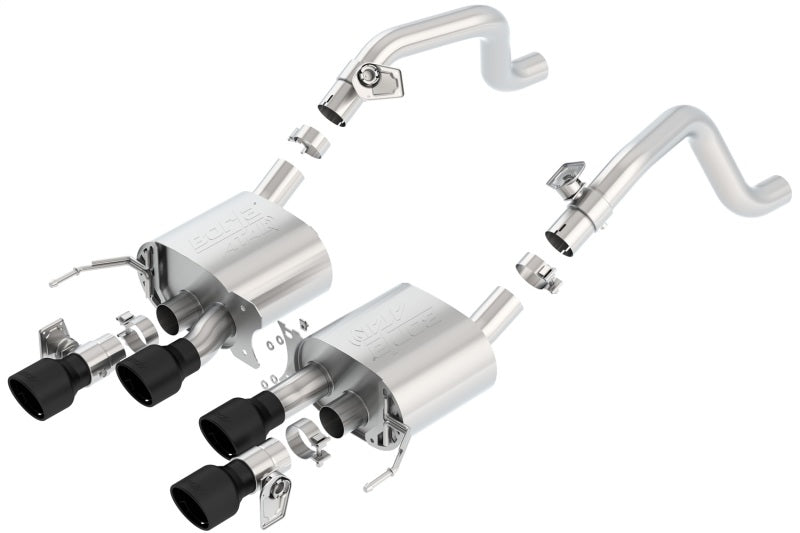 Borla 14-18 C7 Corvette Stingray Axle-Back ATAK Exhaust 2.75in To Muffler Dual 2.75in Out 4.25in Tip-Borla-BOR11856CB