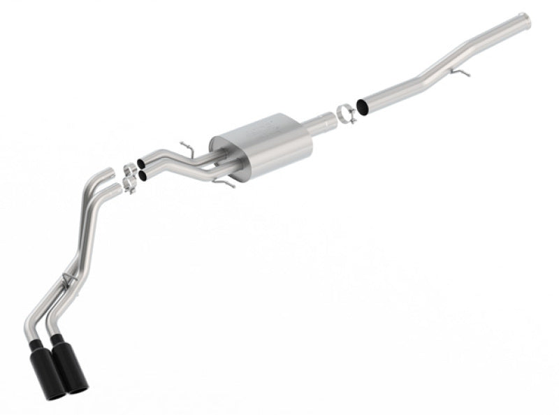 Borla 14+ Chevy Silverad1500 EC STD/CC Short 143.5in WB ATAK Cat-Back Exhaust w/ Black Chrome Tip-Borla-BOR140577BC