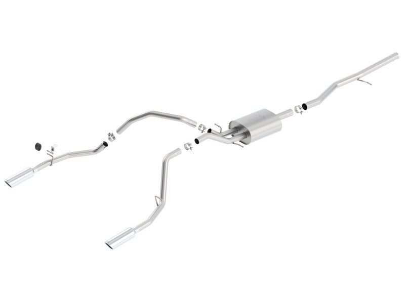 Borla 14 Silv/Sierra 1500 5.3L AT/MT Crew Cab STD Bed ATAK Cat-Back Exhaust-Borla-BOR140540