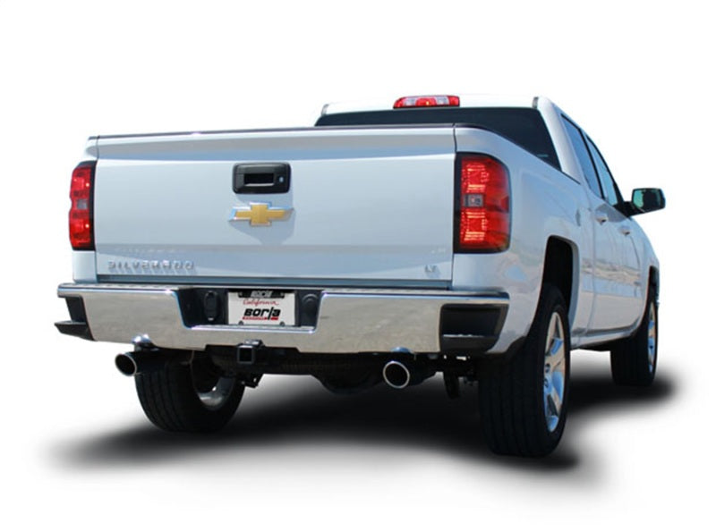 Borla 14 Silv/Sierra 1500 EC Std/CC Short 143.5in WB S-Type Single Split Rear Exit Cat-Back Exhaust-Borla-BOR140571